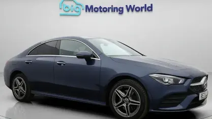 Used Mercedes CLA250e AMG line 218 HP (160 kW) 2021 Blue Coupe
