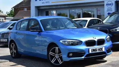 Used BMW 118 Sport Line 136 HP (100 kW) 2018 Blue Hatchback