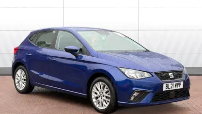 Begagnad Seat Ibiza SE Technology 95 HK (69 kW) 2021 Blå Halvkombi