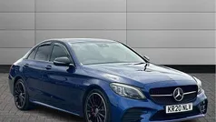 Blue Used 2020 Mercedes C300e AMG line Sedan | £19,495 (Fair price)