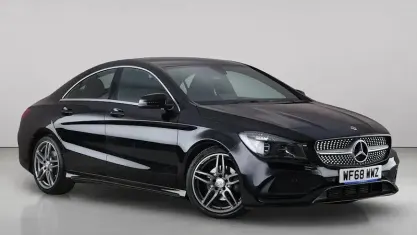 Used Mercedes CLA180 AMG line 122 HP (89 kW) 2018 Black Coupe