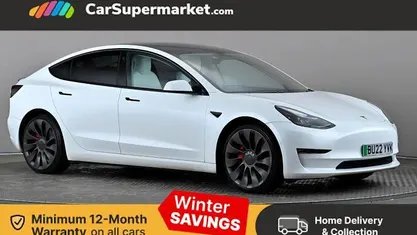 White Used 2022 Tesla Model 3 Performance Sedan | £22,697 (Fair price)