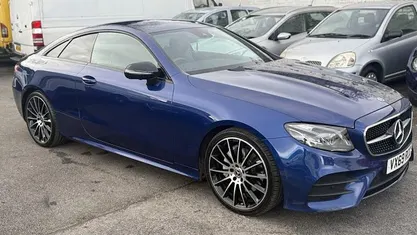 Blue Used 2019 Mercedes E220 AMG line Coupe | £19,995 (Fair price)