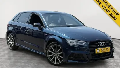 Used Audi A3 Sportback Black Edition 150 HP (110 kW) 2019 Blue Hatchback