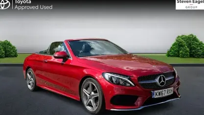 Used Mercedes C250 AMG line 204 HP (150 kW) 2018 Red Cabriolet
