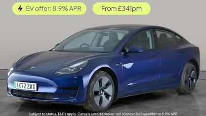 Blue Used 2022 Tesla Model 3 RWD Sedan | £19,797 (Fair price)