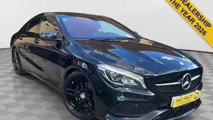 Used Mercedes CLA220 AMG line 177 HP (130 kW) 2017 Black Coupe