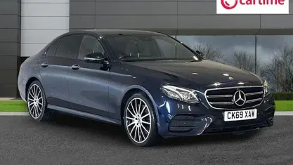 Used Mercedes E400 AMG line 340 HP (250 kW) 2020 Blue Sedan