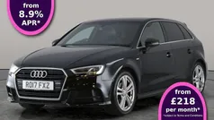 Black Used 2017 Audi A3 Sportback S-Line Hatchback | £12,665 (Fair price)