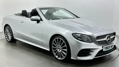 Used Mercedes E220 AMG line 194 HP (142 kW) 2019 Silver Cabriolet