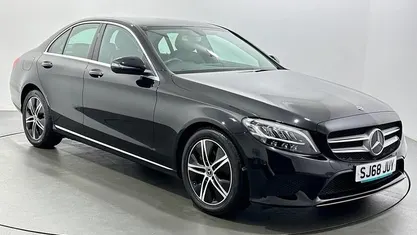 Black Used 2018 Mercedes C200 Sedan | £13,998 (Fair price)