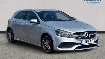 Used Mercedes A200 AMG line 136 HP (100 kW) 2018 Silver Hatchback