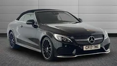 Obsidian black Used 2017 Mercedes C250 AMG line Cabriolet | £17,490 (Fair price)