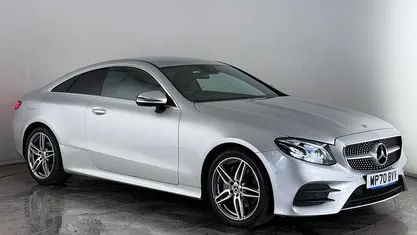 Used Mercedes E220 AMG line 194 HP (142 kW) 2020 Silver Coupe