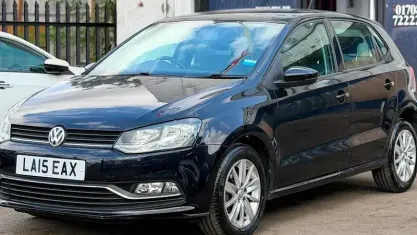 Used VW Polo SE 90 HP (66 kW) 2015 Black Hatchback
