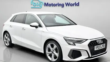 Begagnad Audi A3 Sportback S-Line 150 HK (110 kW) 2023 Vit Halvkombi