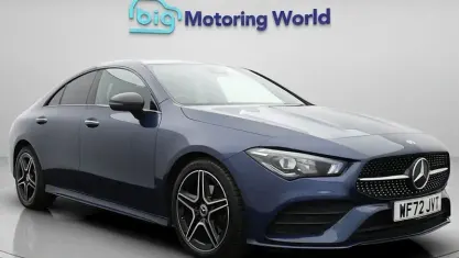 Used Mercedes CLA180 AMG line 136 HP (100 kW) 2022 Blue Coupe
