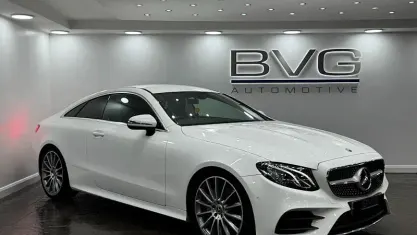 Used Mercedes E220 AMG line 194 HP (142 kW) 2018 White Coupe