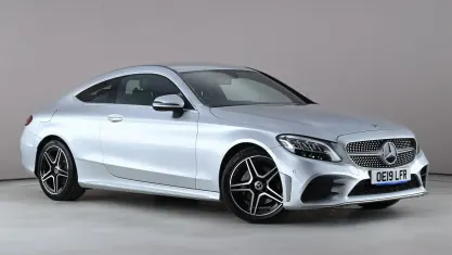 Used Mercedes C200 AMG line 184 HP (135 kW) 2019 Silver Coupe