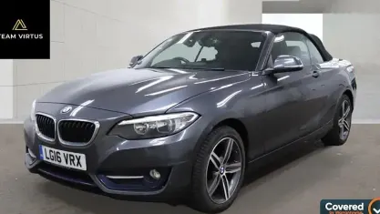 Used BMW 218 Sport Line 136 HP (100 kW) 2016 Grey Cabriolet