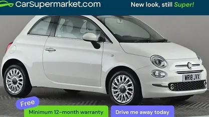 Used Fiat 500 Lounge 69 HP (50 kW) 2018 White Hatchback