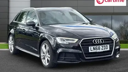 Used Audi A3 Sportback S-Line 150 HP (110 kW) 2018 Black Hatchback