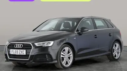 Begagnad Audi A3 Sportback S-Line 116 HK (85 kW) 2019 Svart Halvkombi