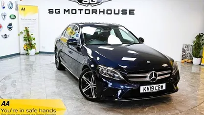 Blue Used 2019 Mercedes C220 Sedan | £15,895 (Super price)