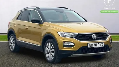 Used VW T-Roc Design 150 HP (110 kW) 2020 Yellow SUV
