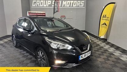 Używany Nissan Micra Acenta 90 KM (66 kW) 2018 Czarny Hatchback