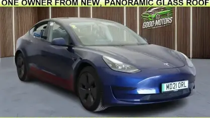 Used Tesla Model 3 Standard Range 208 kW (283 HP) 2021 Blue Sedan