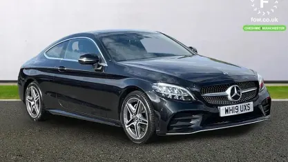 Used Mercedes C200 AMG line 184 HP (135 kW) 2019 Black Coupe