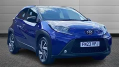 Juniper blue with black Used 2023 Toyota Aygo Hatchback | £13,895 (Fair price)
