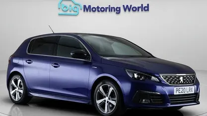 Used Peugeot 308 GT-line 131 HP (96 kW) 2020 Blue Hatchback