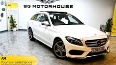 White Used 2017 Mercedes C220 AMG line Estate | £16,895 (Fair price)