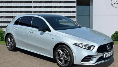 Used Mercedes A250 AMG line 218 HP (160 kW) 2021 Silver Hatchback