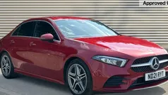 Red Used 2021 Mercedes A220 AMG line Sedan | £19,137 (Fair price)
