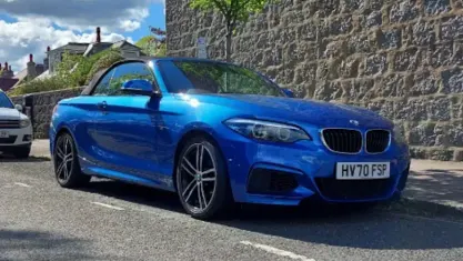 Used BMW 218 M Sport 136 HP (100 kW) 2020 Blue Cabriolet