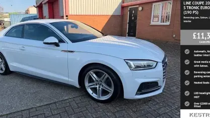 Used Audi A5 S-Line 190 HP (139 kW) 2018 White Coupe