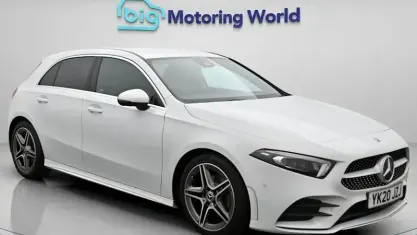 Used Mercedes A180 AMG line 136 HP (100 kW) 2020 White Hatchback