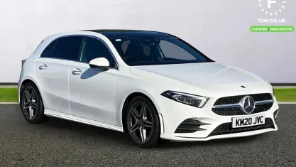 Begagnad Mercedes A250 AMG Line Premium Plus 224 HK (164 kW) 2020 Vit Halvkombi