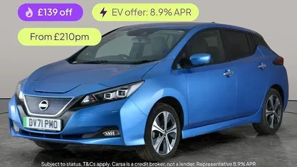 Blue Used 2021 Nissan Leaf Tekna Hatchback | £11,398 (Fair price)