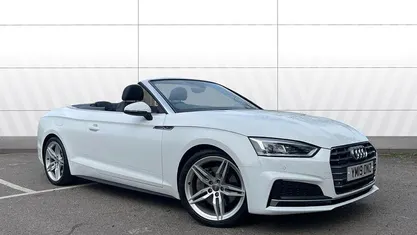 Used Audi A5 Cabriolet S-Line 252 HP (185 kW) 2018 White Cabriolet