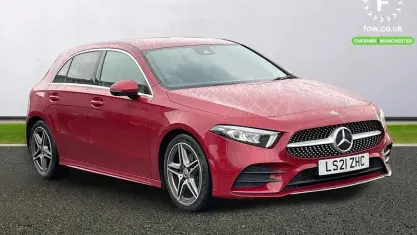 Used Mercedes A180 AMG line 136 HP (100 kW) 2021 Red Hatchback