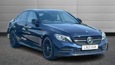 Blue Used 2021 Mercedes C220 AMG line Sedan | £20,395 (Fair price)