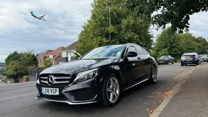 Used Mercedes C350 AMG line 292 HP (214 kW) 2018 Black Sedan