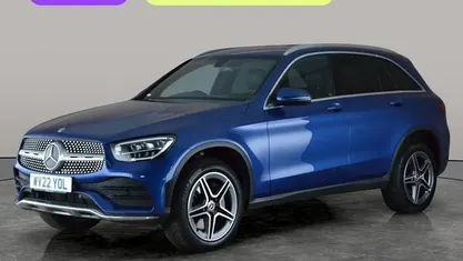 Used Mercedes GLC300e AMG line 320 HP (235 kW) 2022 Blue Estate