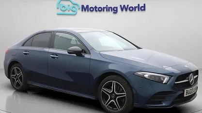 Blue Used 2022 Mercedes A250 AMG line Sedan | £18,300 (Fair price)
