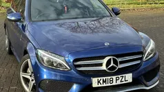 Blue Used 2018 Mercedes C220 AMG line Estate | £15,495 (Fair price)