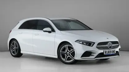 Used Mercedes A200 AMG line 163 HP (119 kW) 2019 White Hatchback